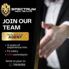 REAL ESTATE AGENT NEEDED TO JOIN OUR TEAM