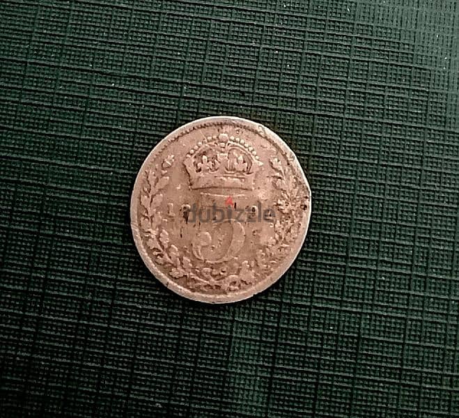 1882 Silver Queen Victoria 3 Pence 1.41g. (. 925) 1