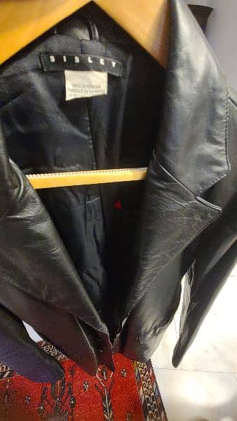 Extremely Rare SISLEY Genuine Leather Luxury Coat 1