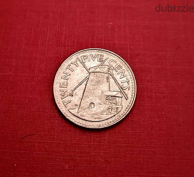 1981 Barbados 25 cents 1