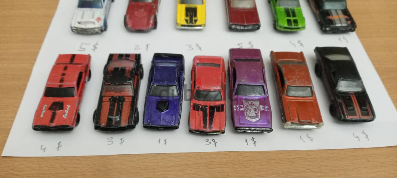 hot wheels muscle cars , prices on paper 3