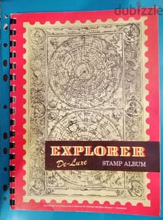 Explorer stamp album 200 world old stamps 0