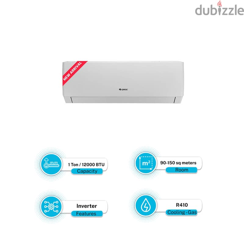 Gree Air Conditioner Pular R410 Inverter 24 000 BTU مكيف انفرتر سمارت 0