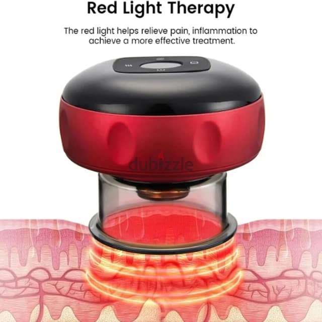 Cupping Massage Instrument with Red Light Therapy, 6 Vibrations 3