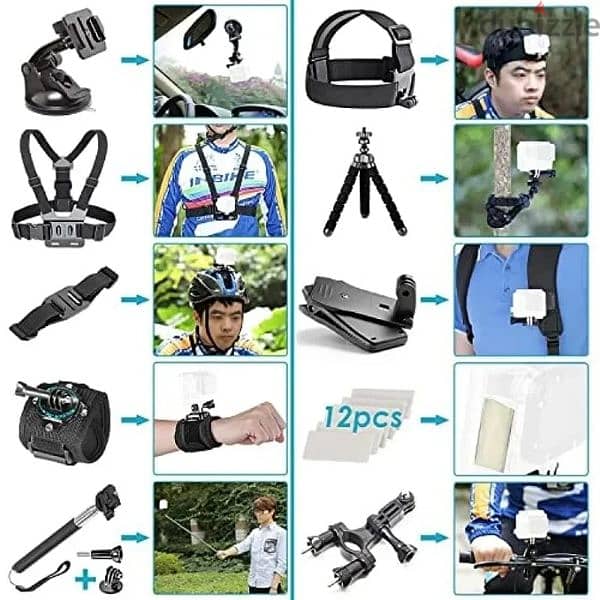 Action Camera Accessories Kit 4