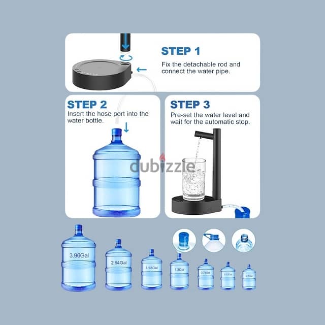Desktop Water Dispenser, Smart Water Pump for 5-Gallon Bottles 4