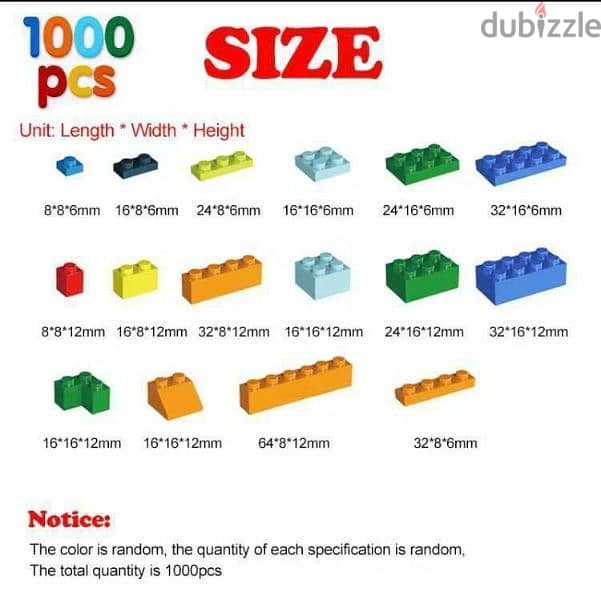 Lego Building Blocks Kids Toy 1000pcs 7