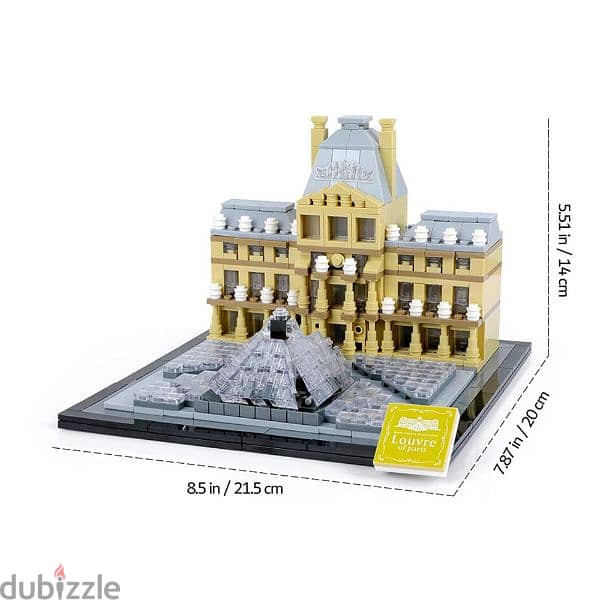 Paris Louvre Museum Building Blocks Set 778 Pcs 2