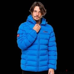 Geographical Norway Blue Puffer Jacket