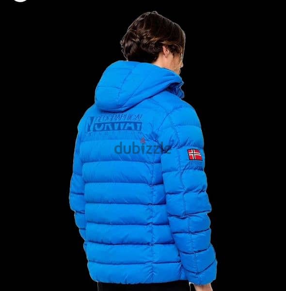 Geographical Norway Blue Puffer Jacket 1