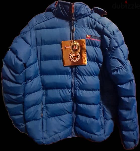 Geographical Norway Blue Puffer Jacket 2