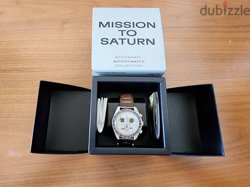 Omega Moonswatch mission to Saturn with extra Strap 1