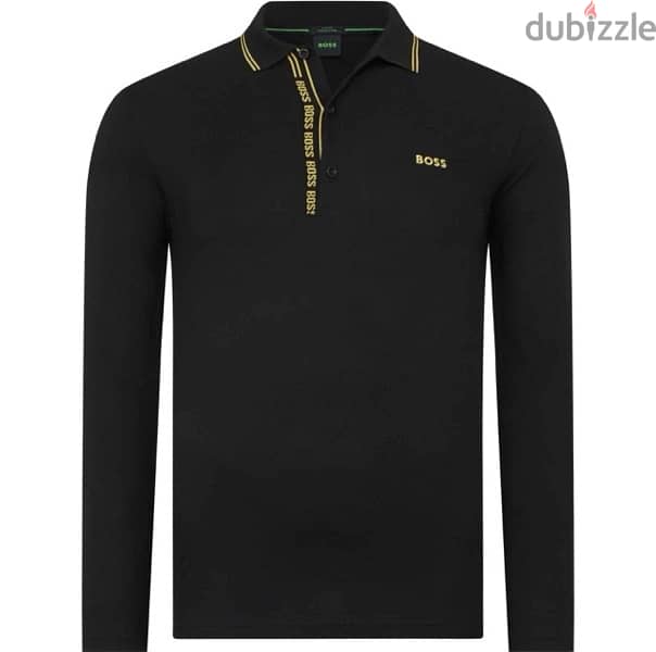 Boss Pique Balck And Gold Polo Shirt - Brand New With Tags 2