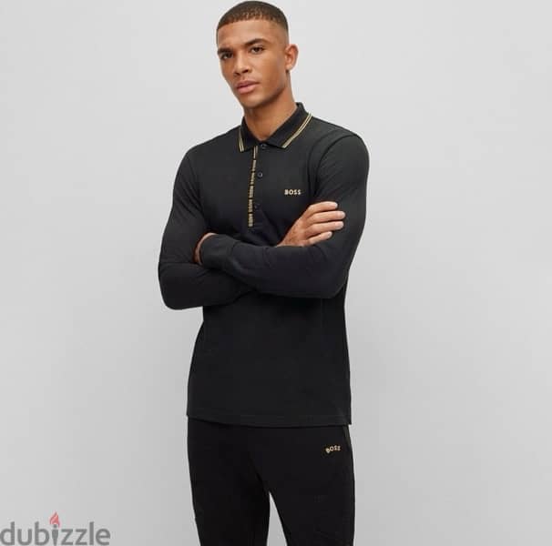 Boss Pique Balck And Gold Polo Shirt - Brand New With Tags 0