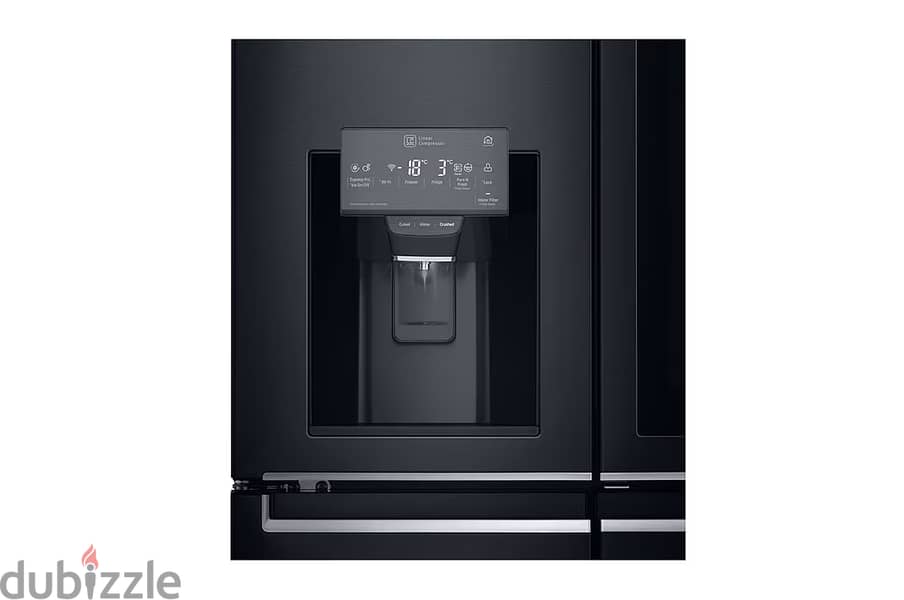 Side by Side Refrigerator Black LG InstaView براد ال جي 4 ابواب اسود 1