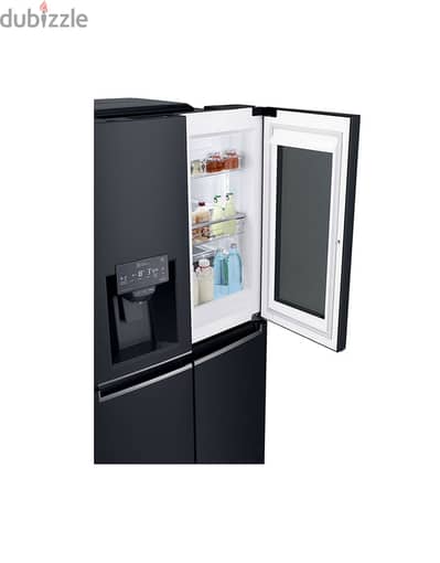 Side by Side Refrigerator Black LG InstaView براد ال جي 4 ابواب اسود