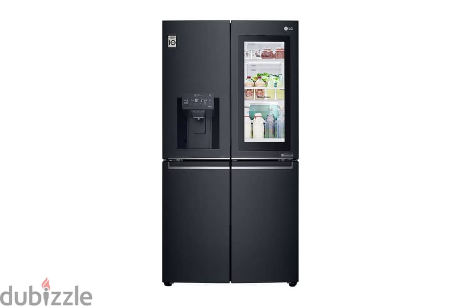 Side by Side Refrigerator Black LG InstaView براد ال جي 4 ابواب اسود 6