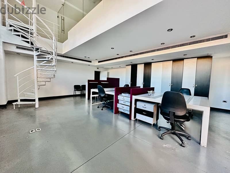 Furnished Office For Rent In Badaro Over 120 Sqm | مكتب مفروش للايجار 1
