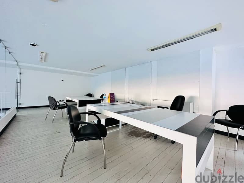 Furnished Office For Rent In Badaro Over 120 Sqm | مكتب مفروش للايجار 2