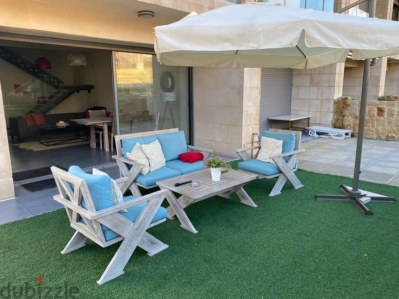 L14111-Furnished Triplex Chalet With Garden For Rent In Laqlouq 4
