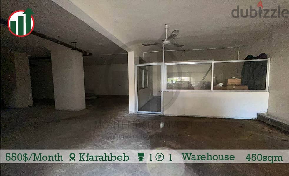 Warehouse for rent in Kfarahbeb! 0