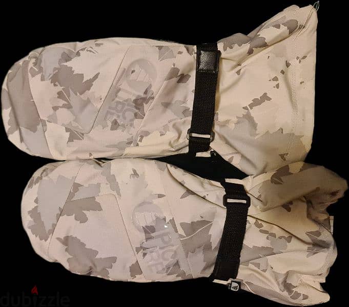 Picture Organic Clothing White Camo Ski Gloves / Mittens (size XL) 3