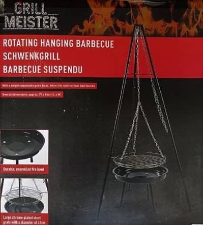 grillmeister/rotating hanging barbecue