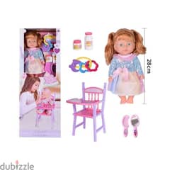 Baby Doll With Feeding Chair And Feeding Set