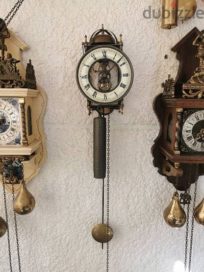 Tempus fugit skeleton clock  ساعة حائط انتيكا