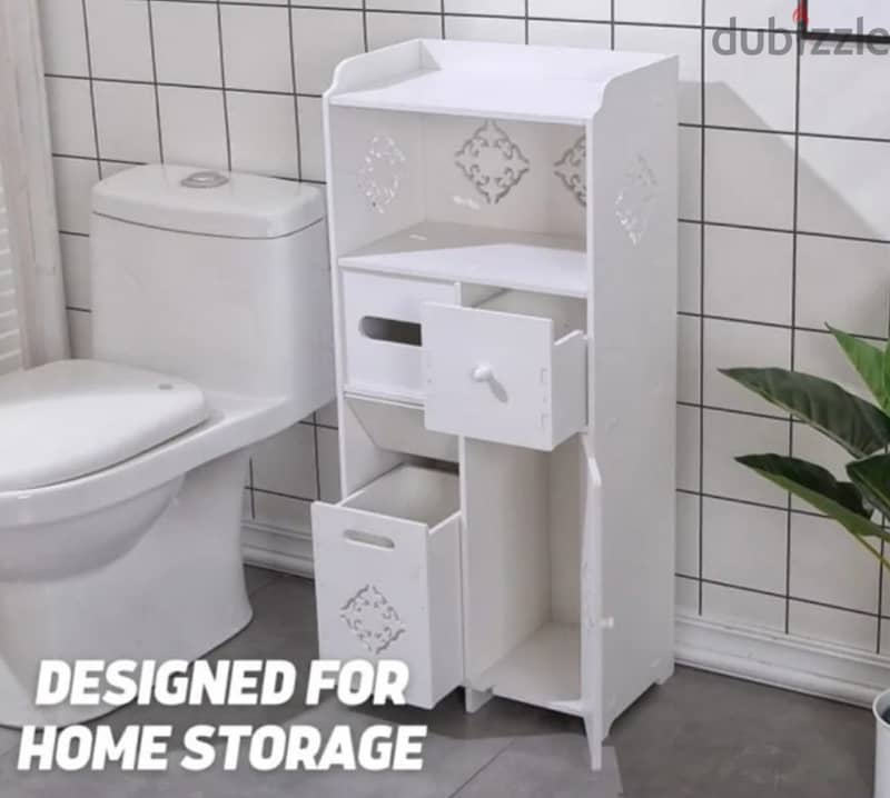 Bathroom Cabinet Waterproof Modern Storage, 90x40x25cm 0