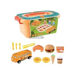 Food Truck for Cooking With Fast Food Set