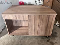 shop desk with drawer and shelves