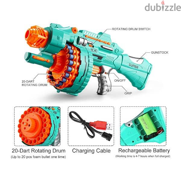 Children's Electric Continuous Shooting Gatling Toy Gun 1