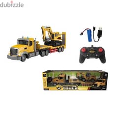 RC Truck with Trailer And Road Roller Toys 0