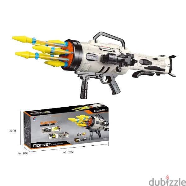 Battery Operated Toy Rocket Launcher Gun With Bullets 1