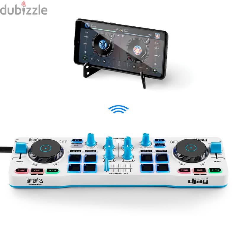 Hercules DJ DJControl Mix 2-channel DJ Controller for iOS and Android 5
