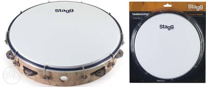 Stagg 12-Inch Tunable Tambourine One Row of Jingles