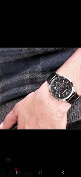 Emporio Armani original watch chronographe black 8