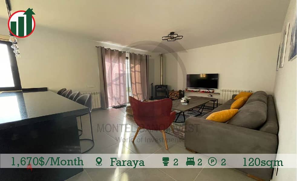 Fully Furnished House for rent  in Faraya! 1