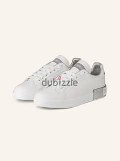 Dolce And Gabbana White And Silver Sneakers - Barely Used In Box