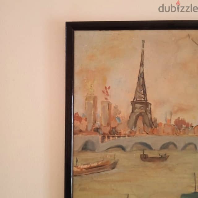 Autumn in Paris Painting, Eiffel Tower Cityscape Art 1