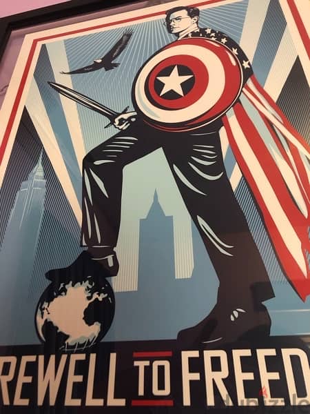 Limited edition print by Shepard Fairey 'Farewell to Freedom' 3