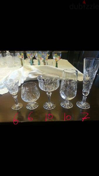 set crystal original cups and bottle 6