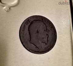 1906 King Edward VII quarter Anna British India . Key date