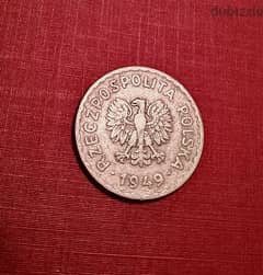 1949 Poland 1 Zloty Aluminum coin Third Zloty