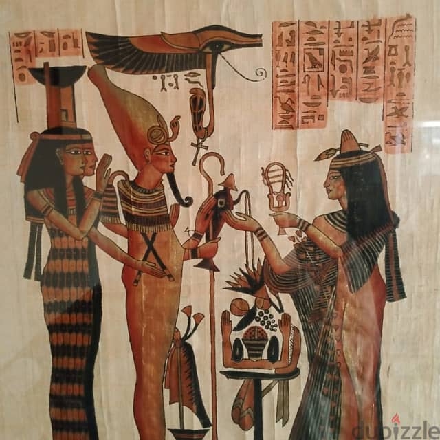 Egyptian Papyrus Painting – ‘The Royal Ceremony’ 77x61 1