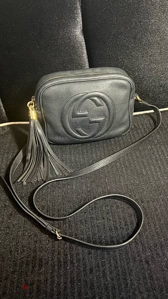 Authentic Gucci disco black bag like new for sale 2