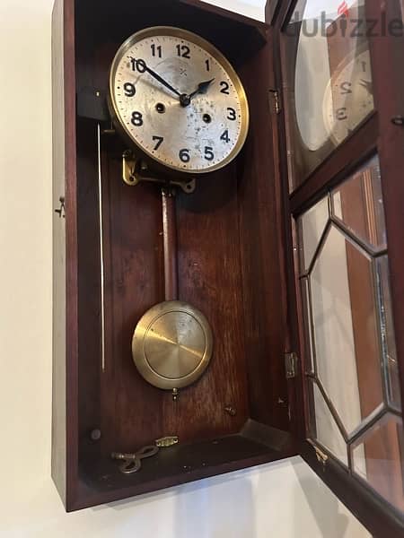 Antique Vintage Wooden Wall clock - manufactured in 1920 2