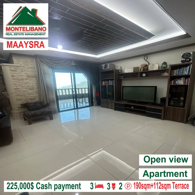 Open view and delux apartment for sale in MAAYSRA!!! 2
