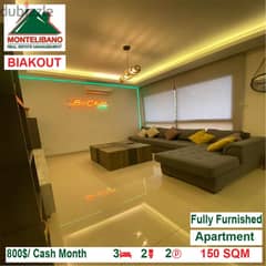 800$/Cash Month!! Apartment for rent in Biakout!!